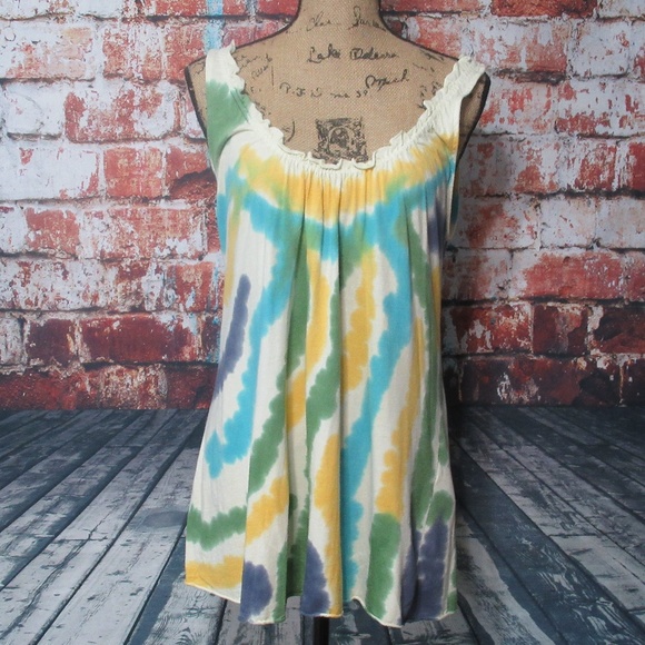 Lucky Brand Tops - Lucky Brand Tie Dyed Scoop Neck Tank Size L